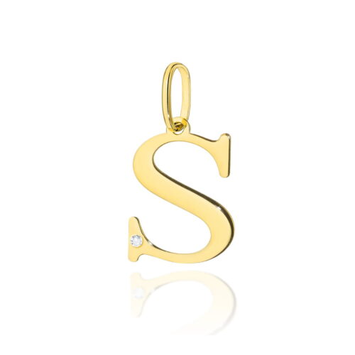 Zawieszka Z0069 Diament 0,005ct - litera S - żółte złoto