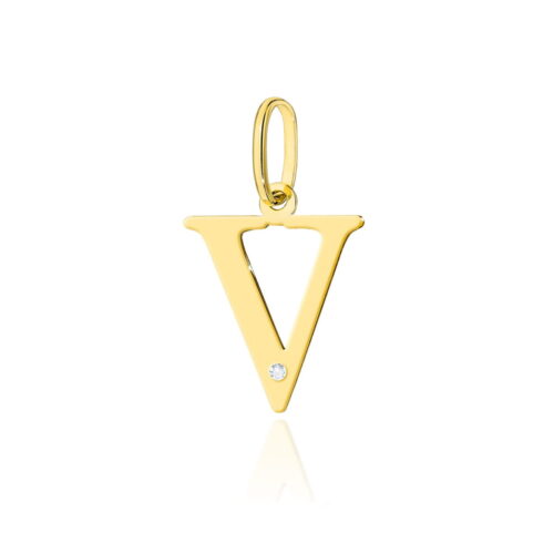 Zawieszka Z0069 Diament 0,005ct - litera V - żółte złoto