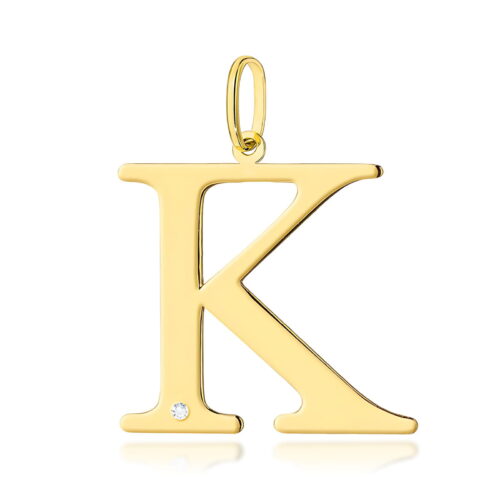 Zawieszka Z0070 Diament 0,005ct - litera K - żółte złoto