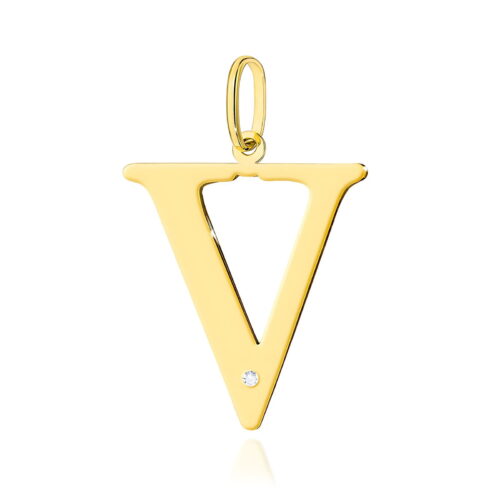 Zawieszka Z0070 Diament 0,005ct - litera V - żółte złoto