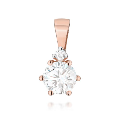 Zawieszka Z0076 Diament Laboratoryjny różowe złoto
