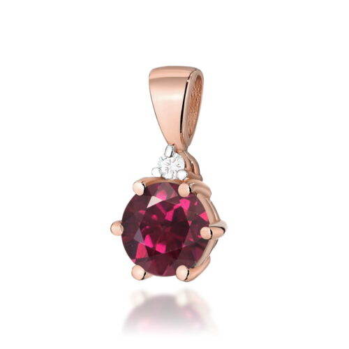 Zawieszka Z0076 Rodolit 0,60ct różowe złoto
