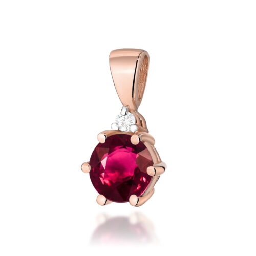 Zawieszka Z0076 Rubin 0,60ct różowe złoto