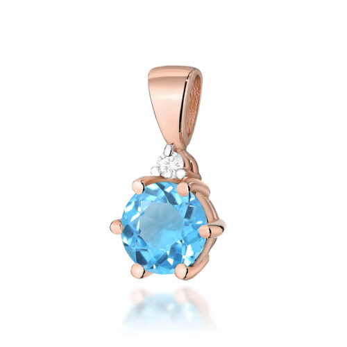 Zawieszka Z0076 Topaz Swiss 0,50ct różowe złoto
