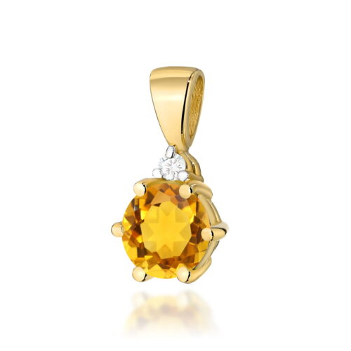 Zawieszka Z0076 Cytryn 0,50ct żółte złoto
