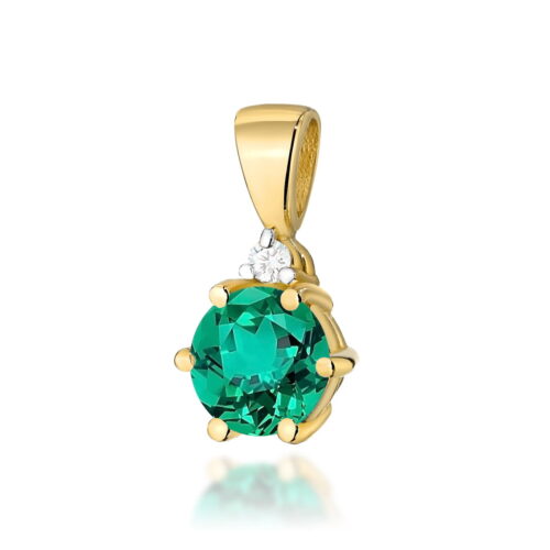 Zawieszka Z0076 Szmaragd 0,50ct żółte złoto