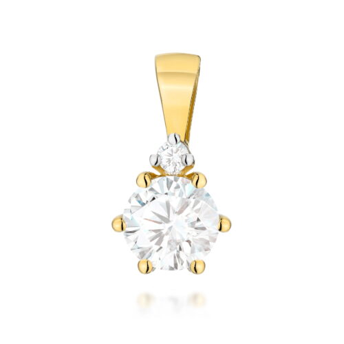 Zawieszka Z0076 Diament Laboratoryjny żółt złoto