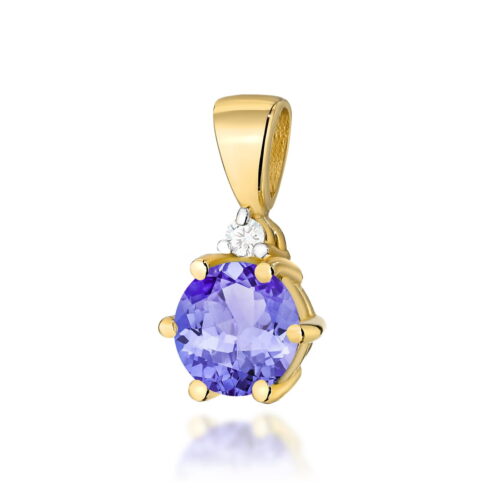 Zawieszka Z0076 Tanzanit 0,50ct żółte złoto
