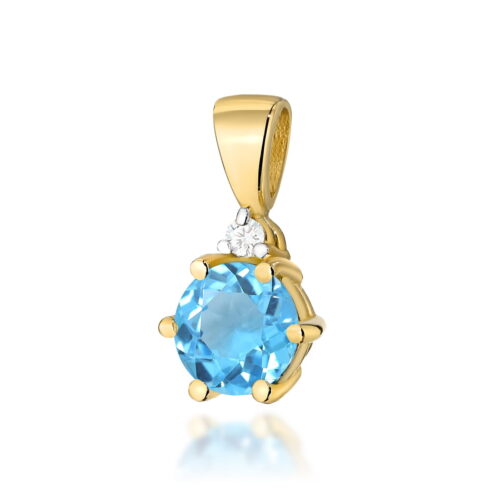 Zawieszka Z0076 Topaz Swiss 0,50ct żółte złoto