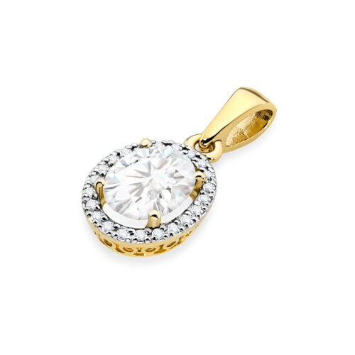 Zawieszka Z0080 Diament Laboratoryjny 1,90ct żółte złoto