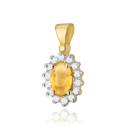 Zawieszka Z0182 Cytryn 0,60ct żółte złoto