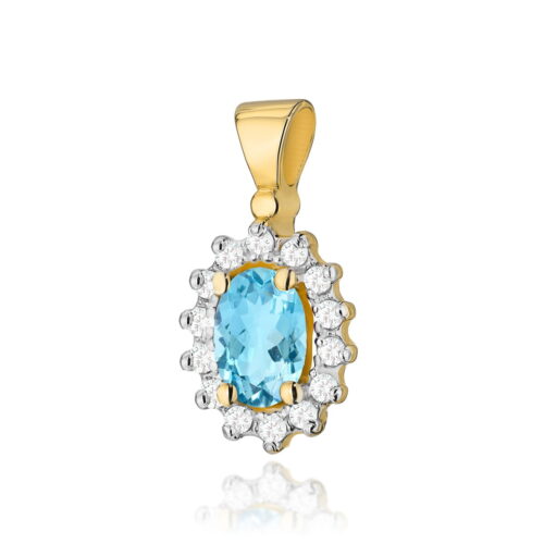 Zawieszka Z0182 Topaz Swiss 0,50ct żółte złoto