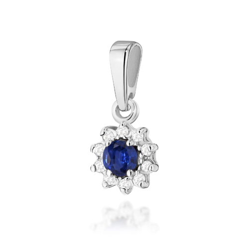 Zawieszka Z0185 Szafir 0,15ct białe złoto