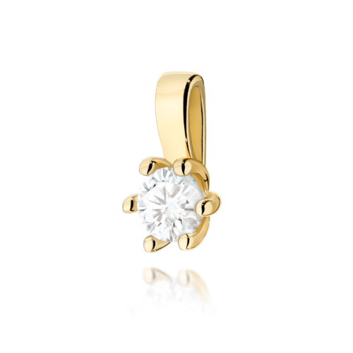Zawieszka Z0222 Diament 0,15ct żółte złoto