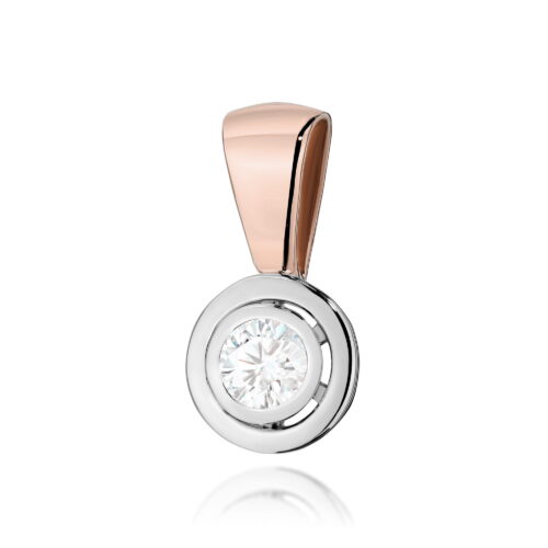 Zawieszka Z0294 Diament 0,20ct różowe złoto