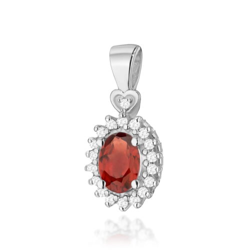 Zawieszka Z0312 Granat 0,50ct białe złoto
