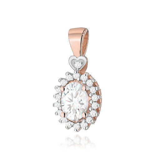 Zawieszka Z0312 Diament Laboratoryjny 0,40ct różowe złoto