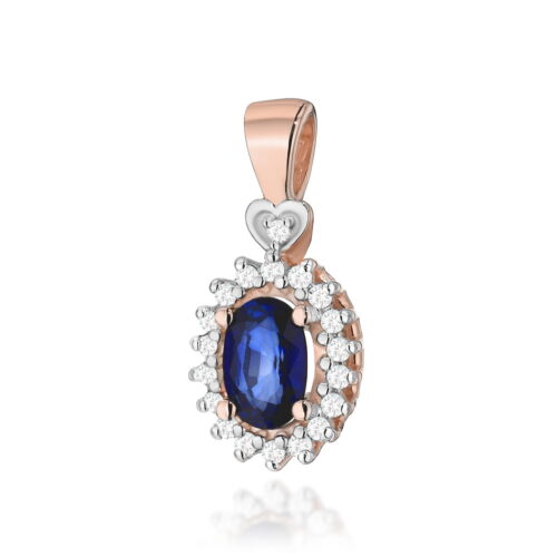 Zawieszka Z0312 Szafir 0,70ct różowe złoto