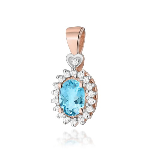 Zawieszka Z0312 Topaz Swiss 0,50ct różowe złoto