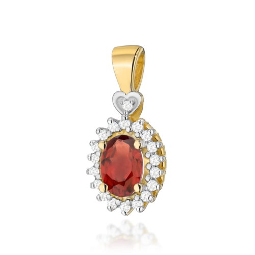 Zawieszka Z0312 Granat 0,50ct żółte złoto