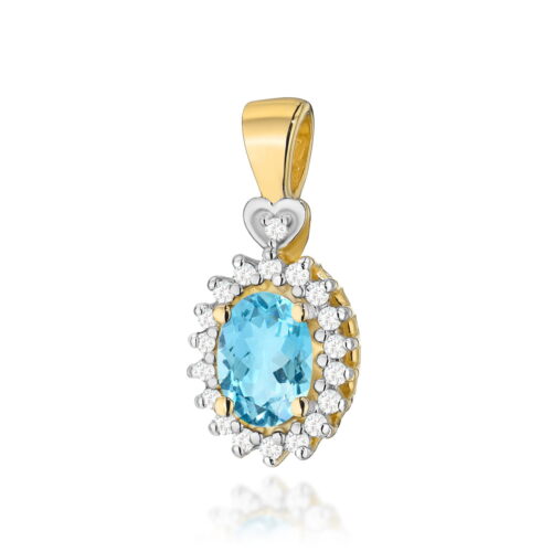 Zawieszka Z0312 Topaz Swiss 0,50ct żółte złoto