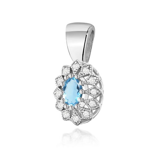 Zawieszka Z0354 Topaz Swiss 0,50ct białe złoto