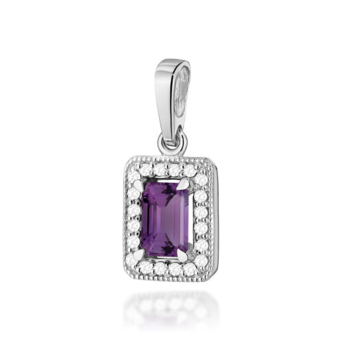 Zawieszka Z0422 Ametyst 0,50ct białe złoto