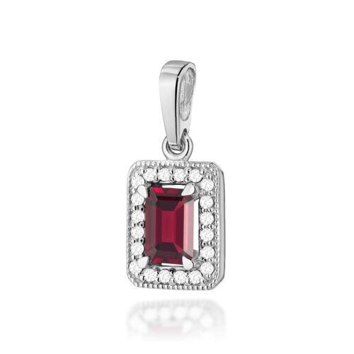 Zawieszka Z0422 Granat 0,70ct białe złoto