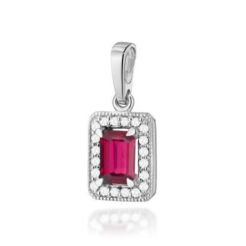 Zawieszka Z0422 Rubin 0,80ct białe złoto