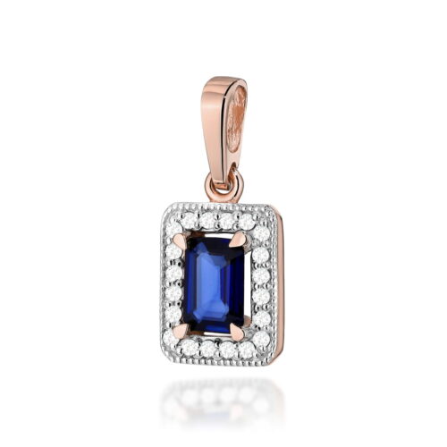 Zawieszka Z0422 Szafir 0,60ct różowe złoto