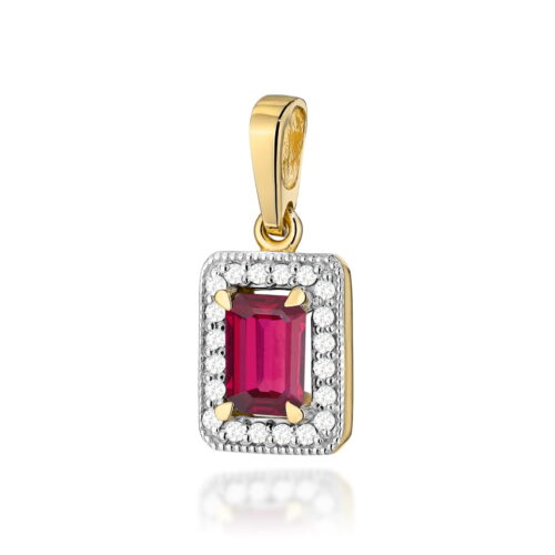 Zawieszka Z0422 Rubin 0,80ct żółte złoto