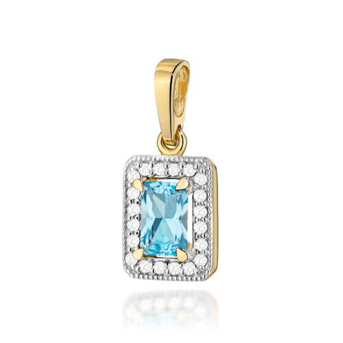 Zawieszka Z0422 Topaz Swiss 0,65ct żółte złoto