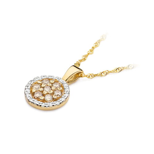 Zawieszka Z0440 z diamentami żółte złoto