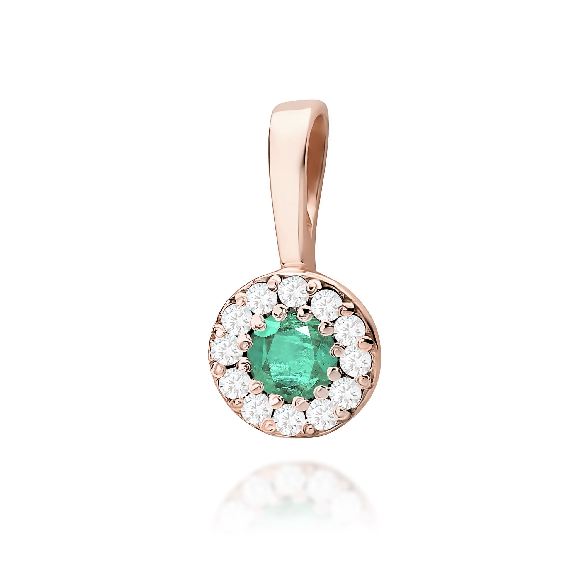 Z0443.R3.EMG.01_1 Zawieszka Z0443 Szmaragd 0,15ct różowe złoto