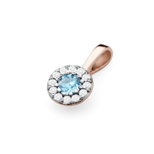 Zawieszka Z0443 Topaz Swiss 0,15ct różowe złoto