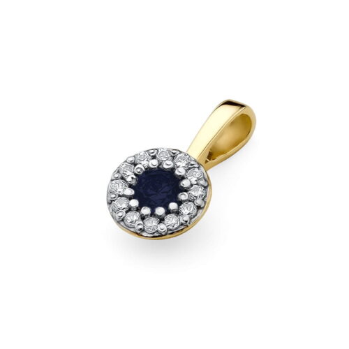 Zawieszka Z0443 Szafir 0,15ct żółte złoto