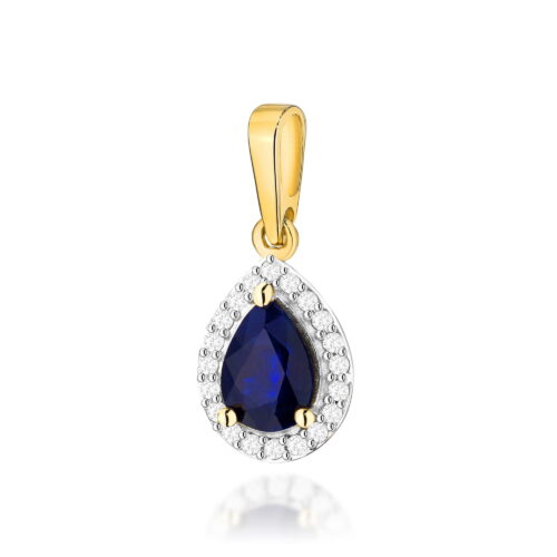 Zawieszka Z0455 Szafir 0,60ct żółte złoto