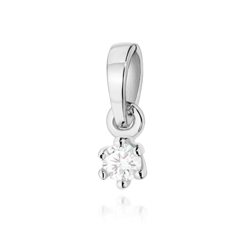 Zawieszka Z0501 Diament 0,04ct białe złoto