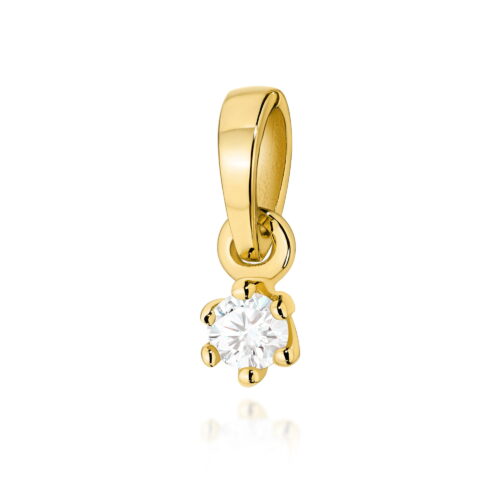 Zawieszka Z0501 Diament 0,04ct żółte złoto