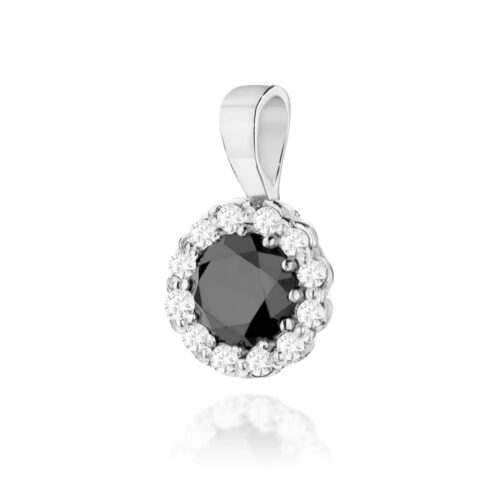 Zawieszka Z0510 Czarny Diament 0,50ct białe złoto