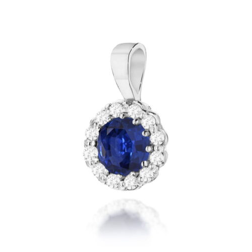 Zawieszka Z0510 Szafir 0,50ct białe złoto