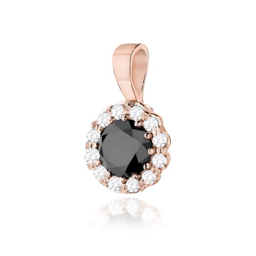 Zawieszka Z0510 Czarny Diament 0,50ct różowe złoto