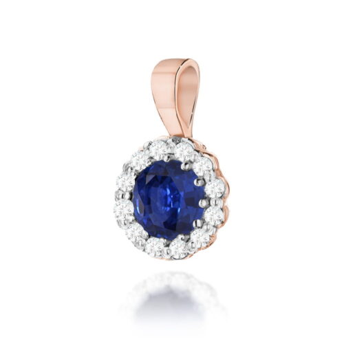 Zawieszka Z0510 Szafir 0,50ct różowe złoto