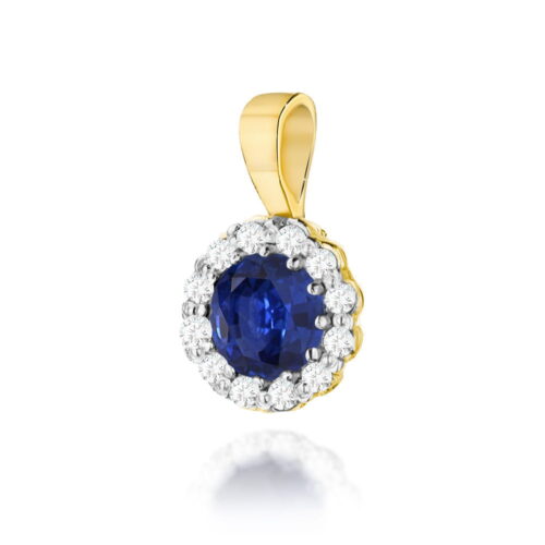 Zawieszka Z0510 Szafir 0,50ct żółte złoto