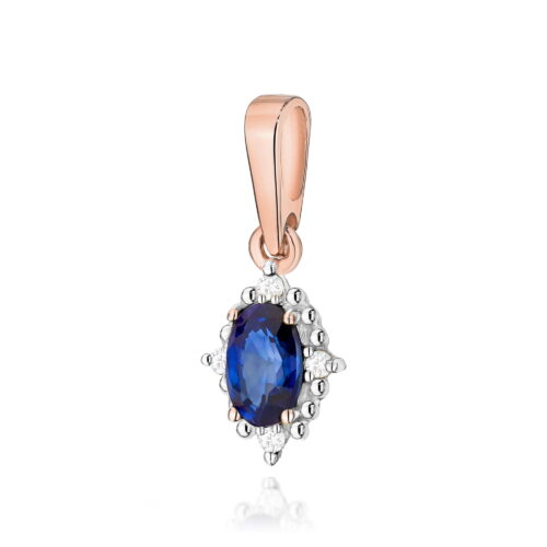 Zawieszka Z0512 Szafir 0,30ct różowe złoto
