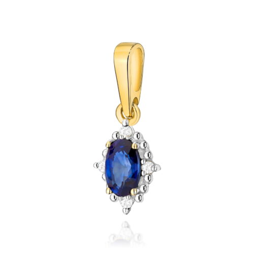 Zawieszka Z0512 Szafir 0,30ct żółte złoto