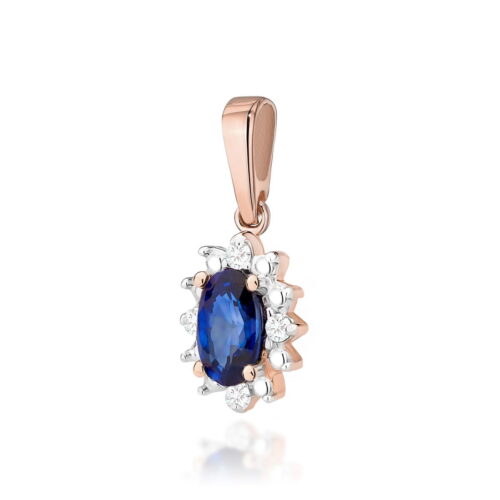 Zawieszka Z0513 Szafir 0,30ct różowe złoto