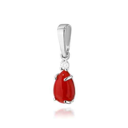 Zawieszka Z0570 Koral 0,65ct białe złoto
