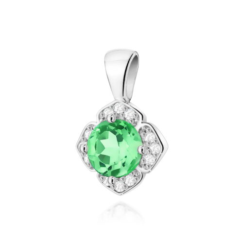 Zawieszka Z0571 Szmaragd 0,50ct białe złoto