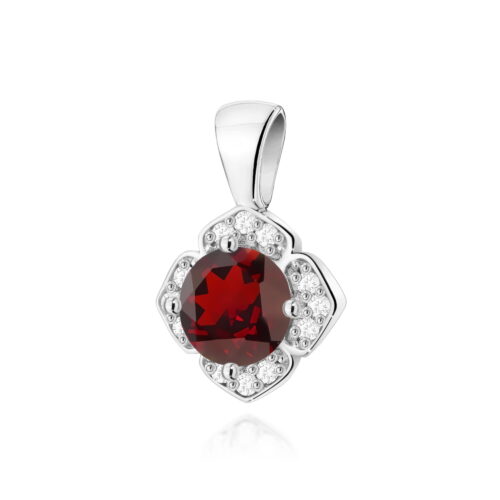 Zawieszka Z0571 Granat 0,60ct białe złoto